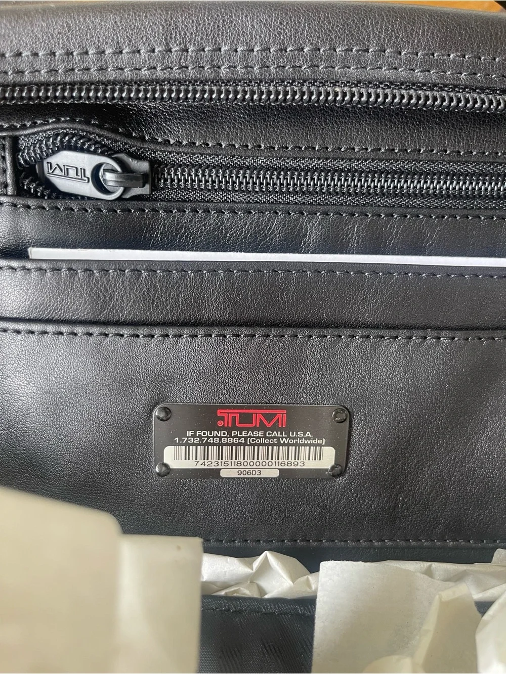 Tumi Black Leather Laptop Deluxe Expandable Brief (Brand New with Tags still on)